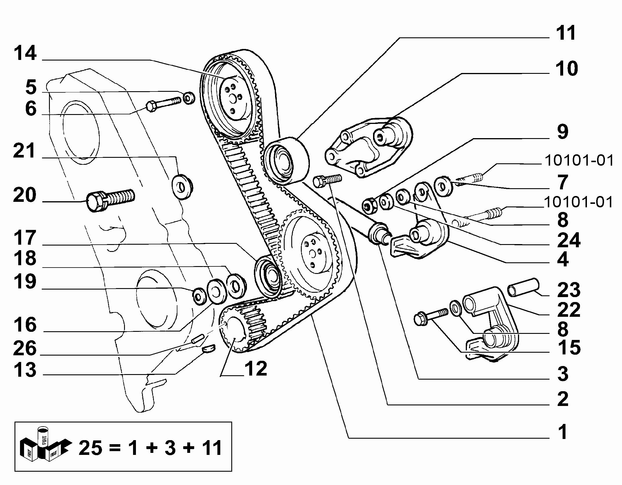 Alfa Romeo 99461357 - Poulie renvoi / transmission, courroie de distribution parts5.com