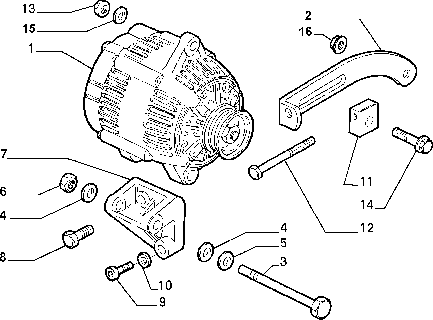 FIAT 98490185 - Alternatör parts5.com