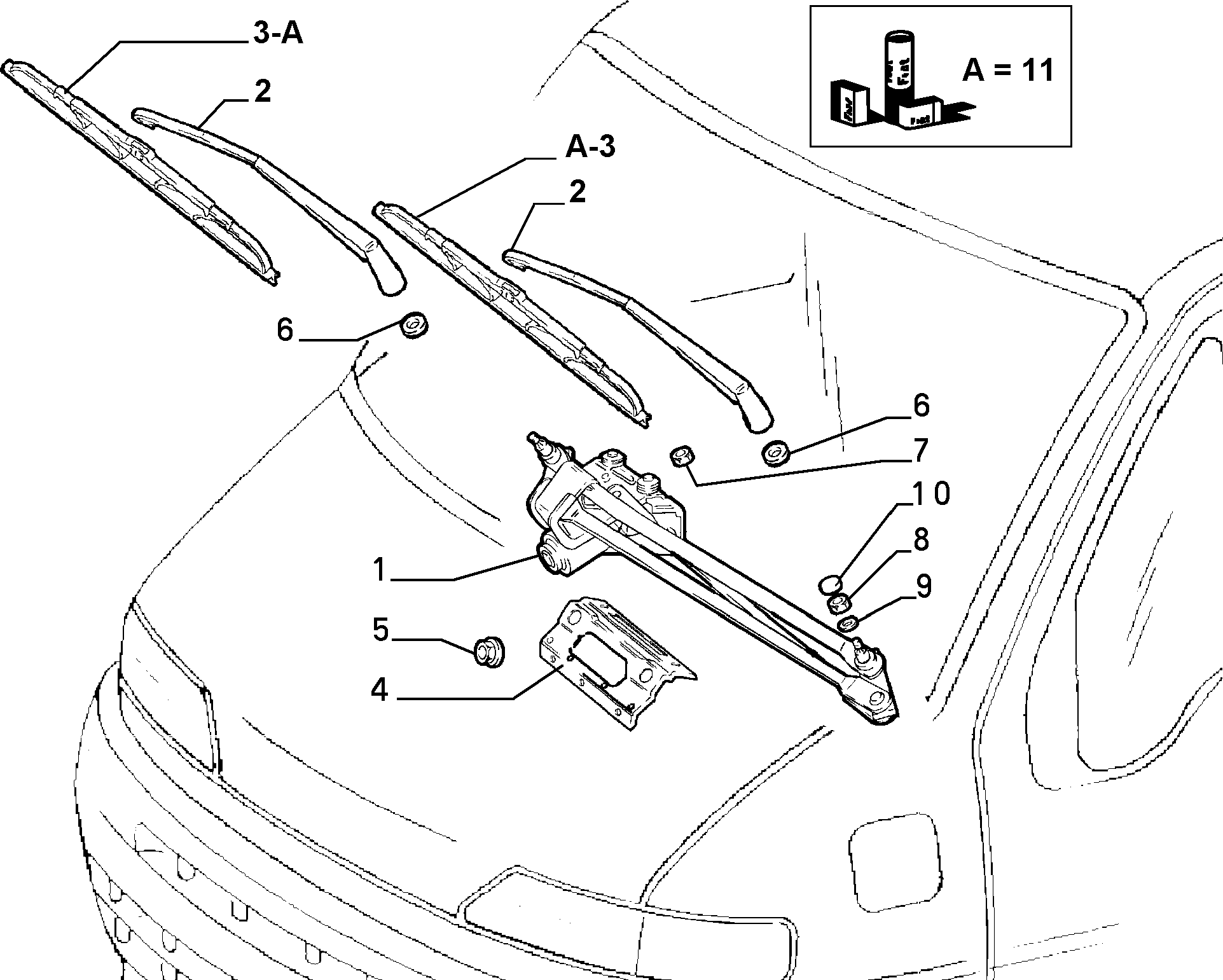 FIAT 1328815080 - Щетка стеклоочистителя parts5.com