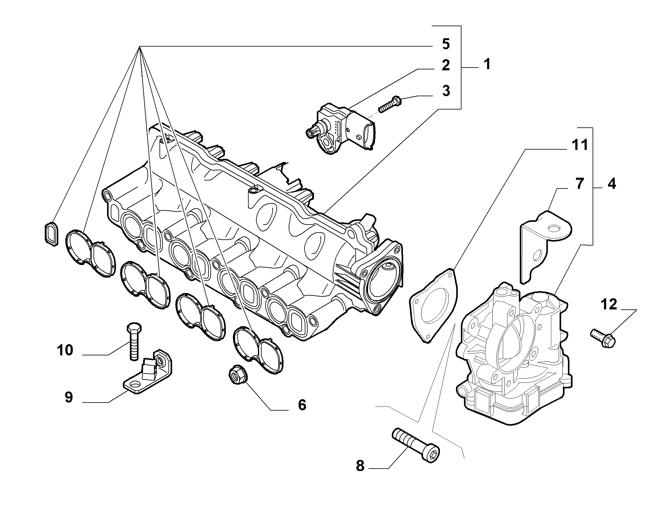 Alfa Romeo 71754211 - Tömítéskészlet, szívókönyök parts5.com