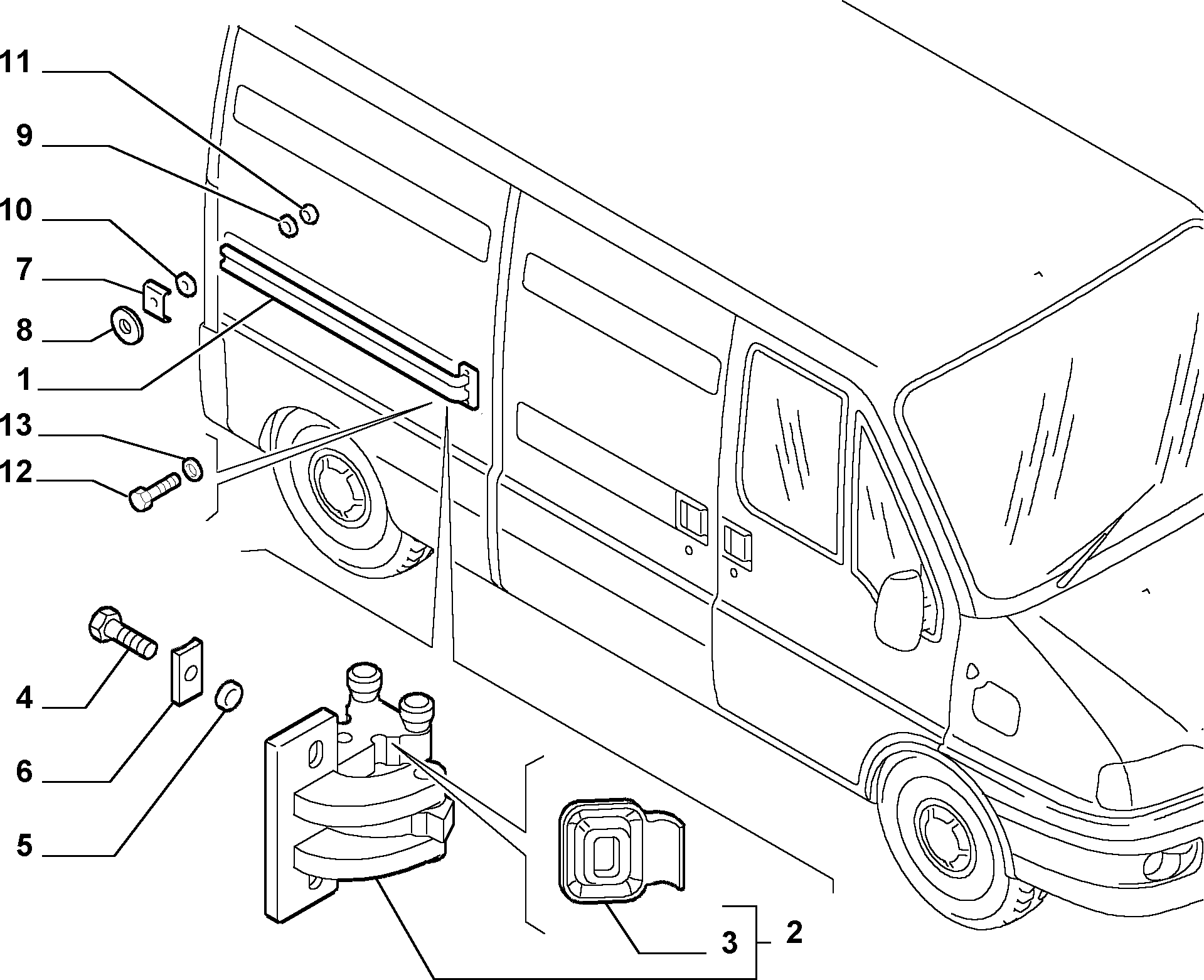 FIAT 1336737080 - Roller Guide, sliding door parts5.com