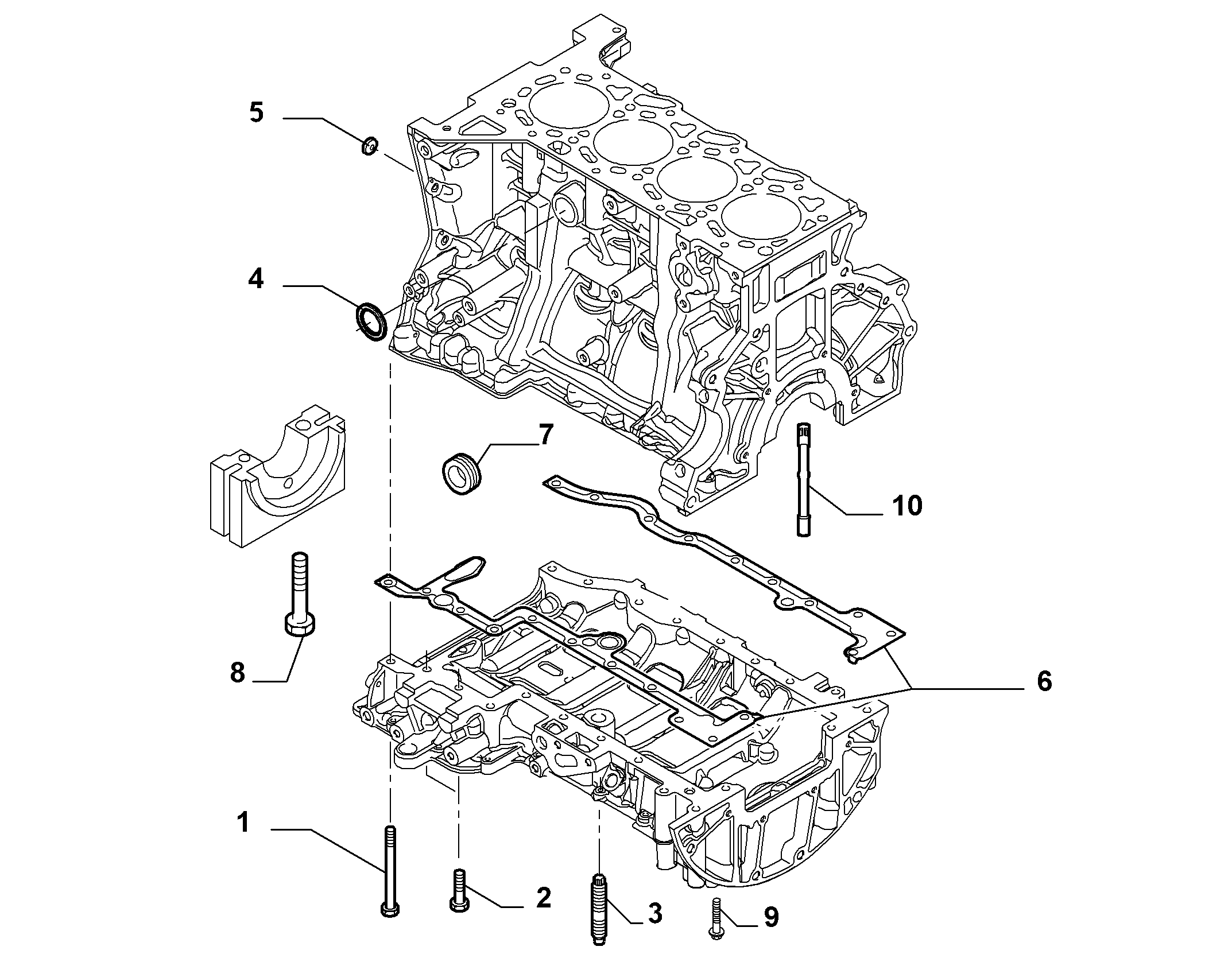 FORD 9660148080 - Sada těsnění, olejová vana parts5.com