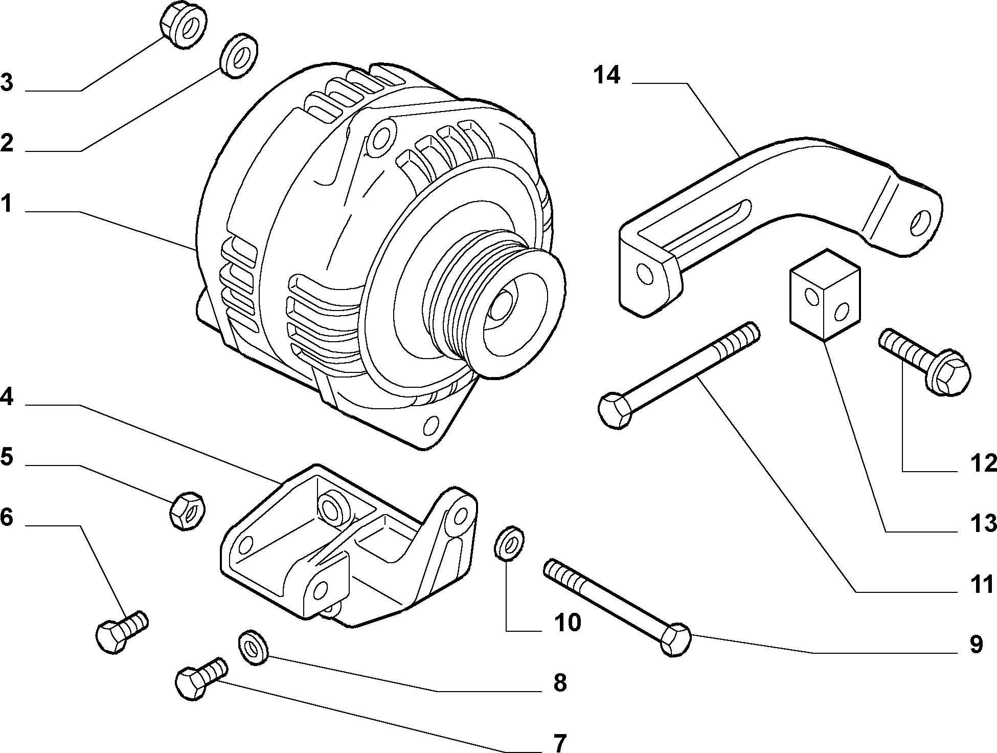 FIAT 500371244 - Alternator parts5.com