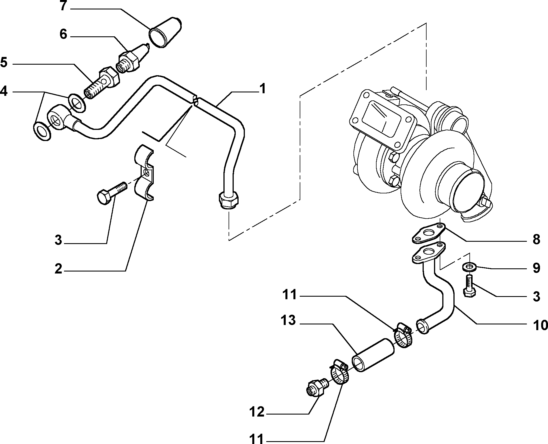 IVECO 500370706 - Uszczelnienie, odpływ oleju (doładowanie) parts5.com