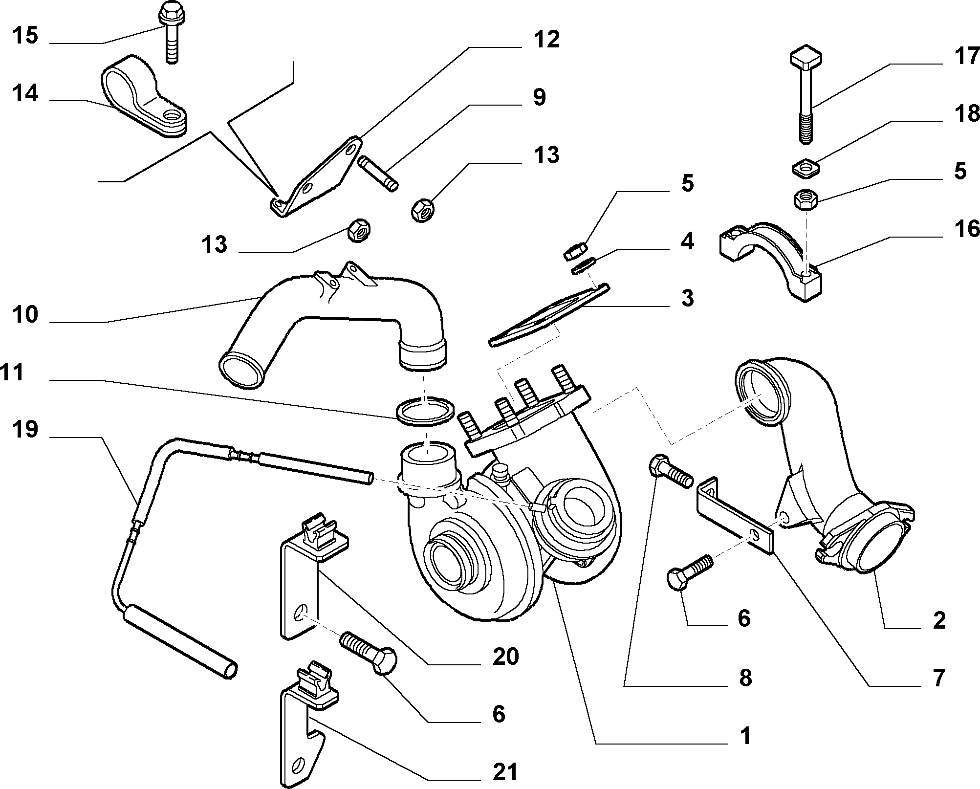 FIAT 500322677 - Matica zberného potrubia výfuku parts5.com