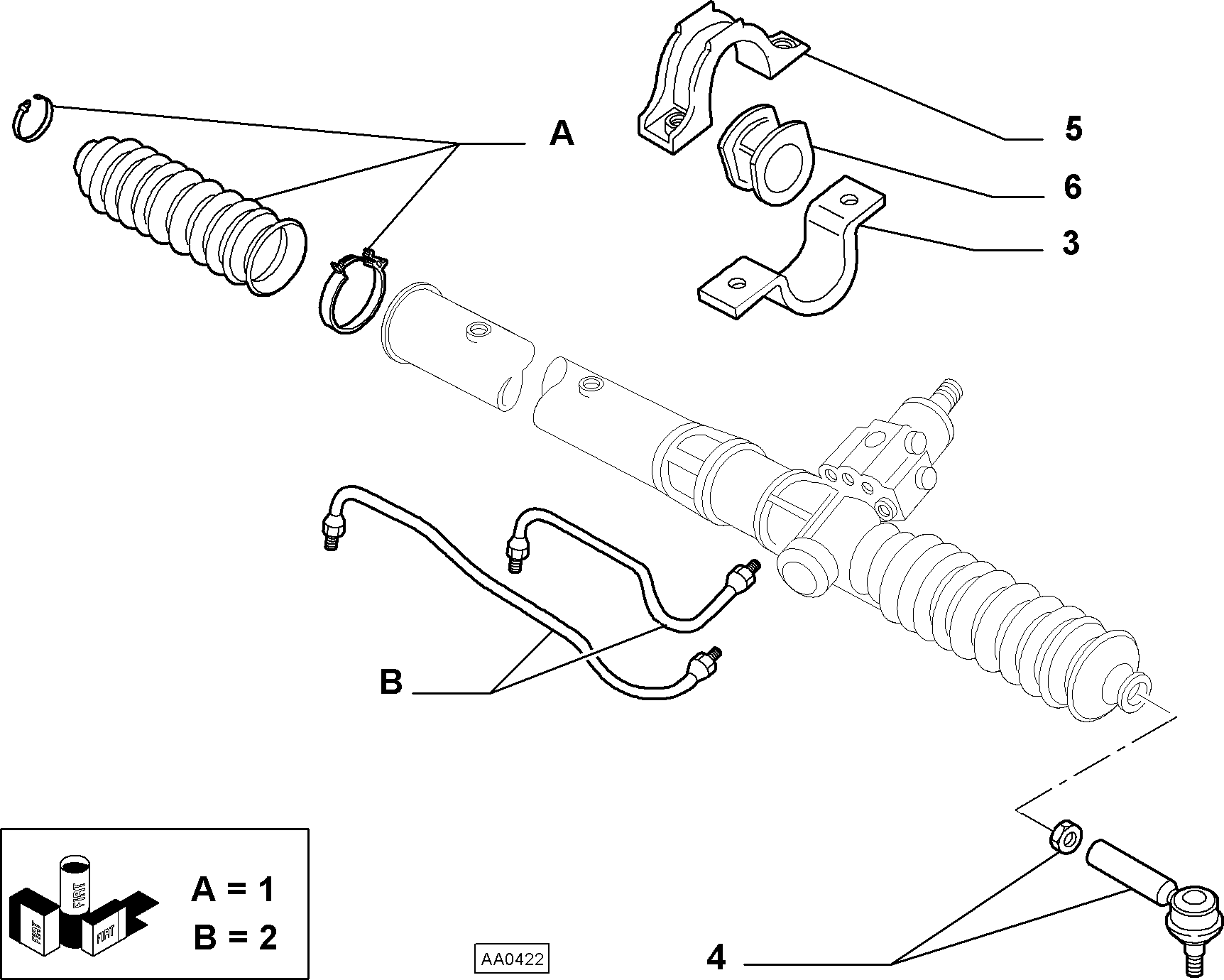 FIAT 9945837* - Ansamblu burduf, directie parts5.com