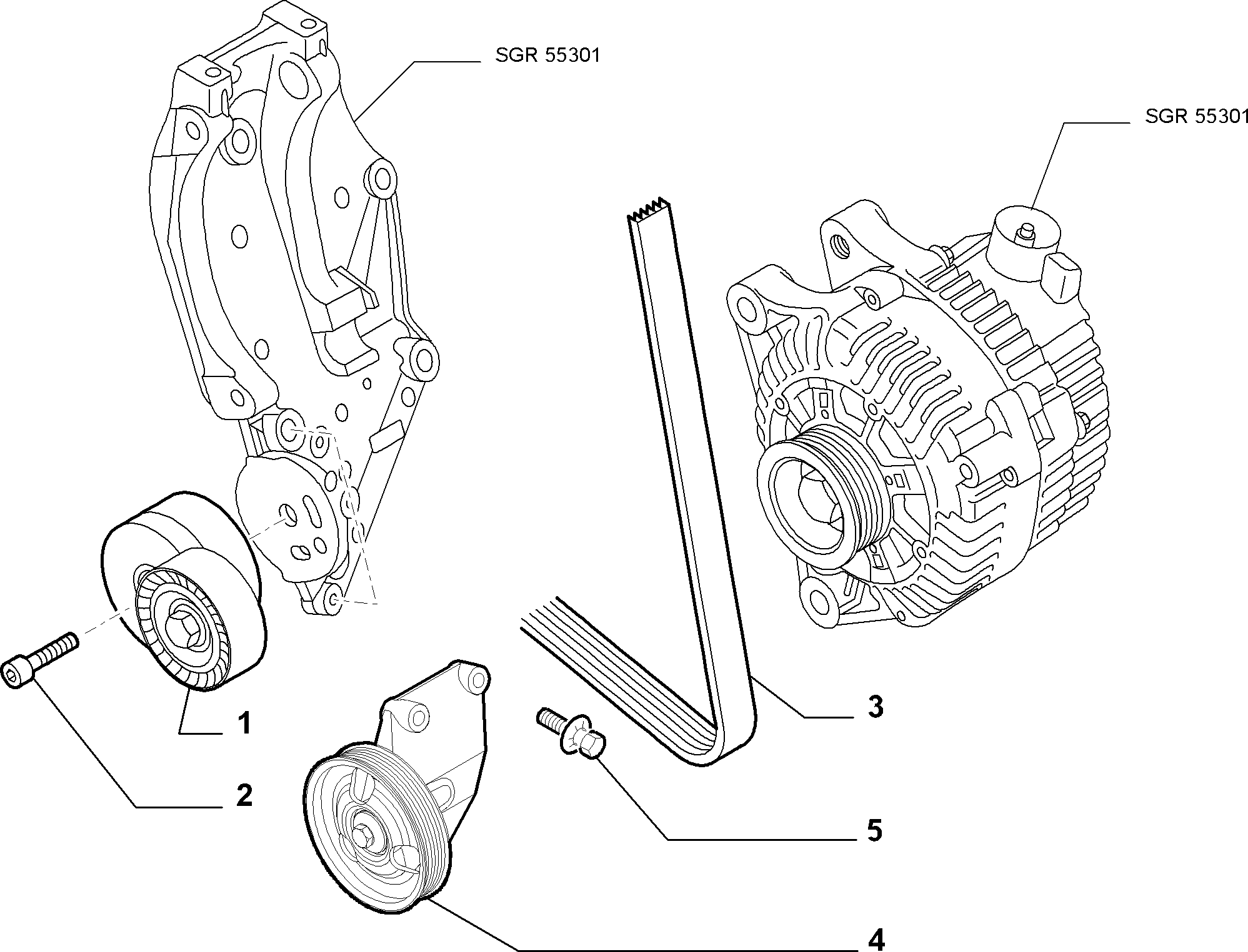 FIAT 9660484680 - Ремъчен обтегач, пистов ремък parts5.com