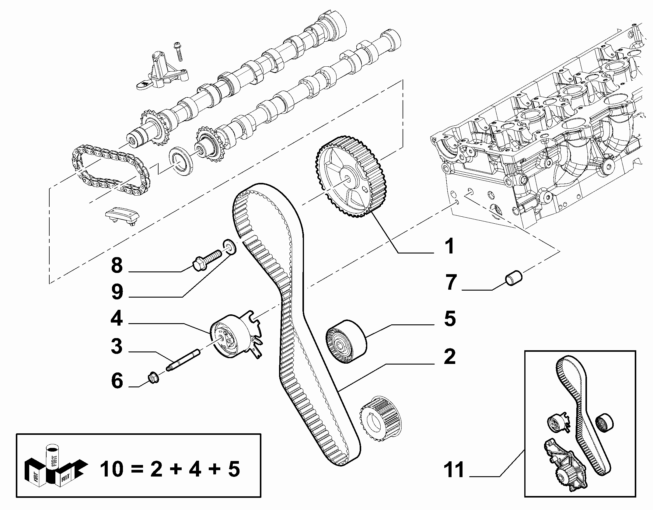 FIAT 9467642980 - Kiristysrulla, hammashihnat parts5.com