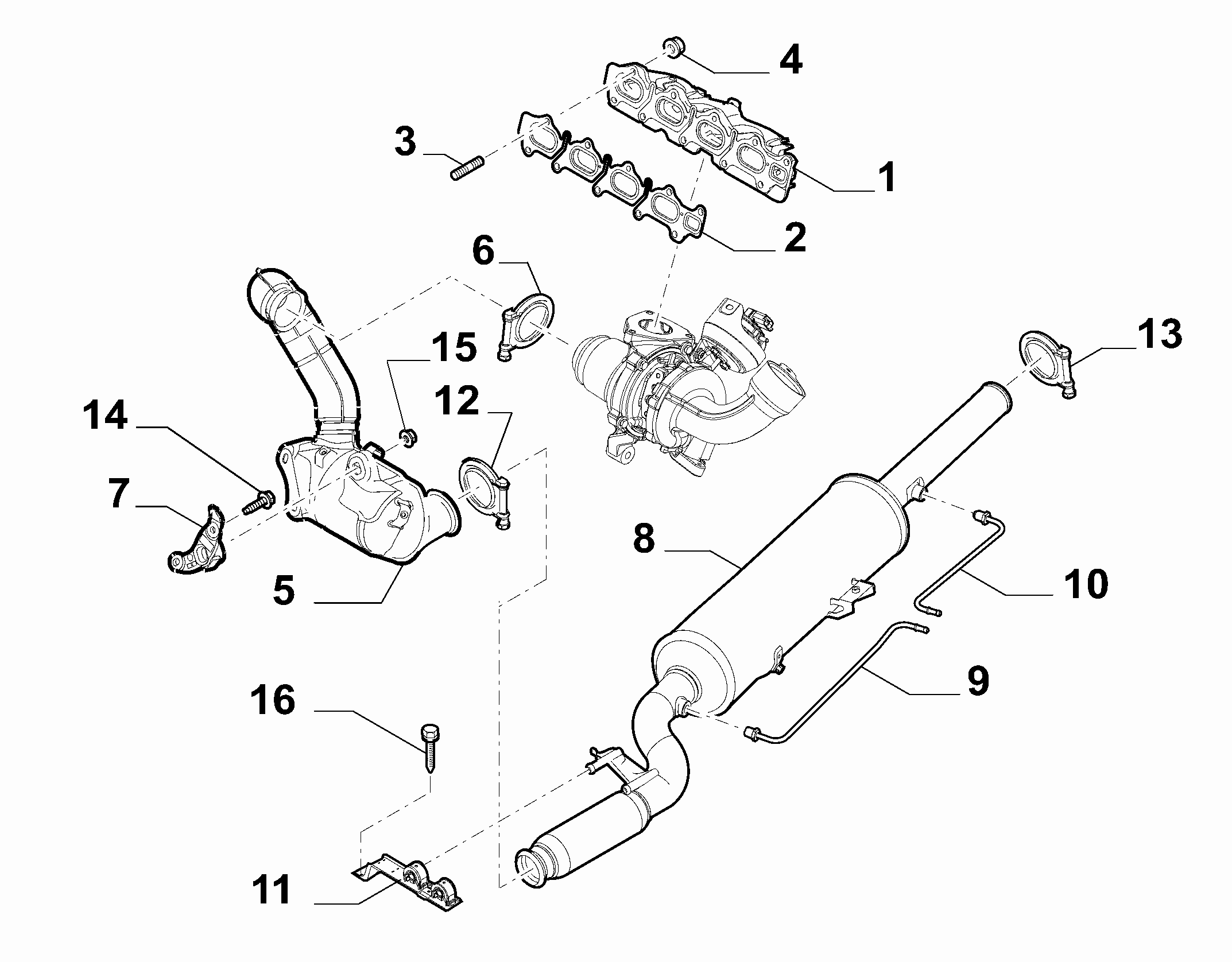 FIAT 9.624.573.280 - Conectores de tubos, sistema de escape parts5.com