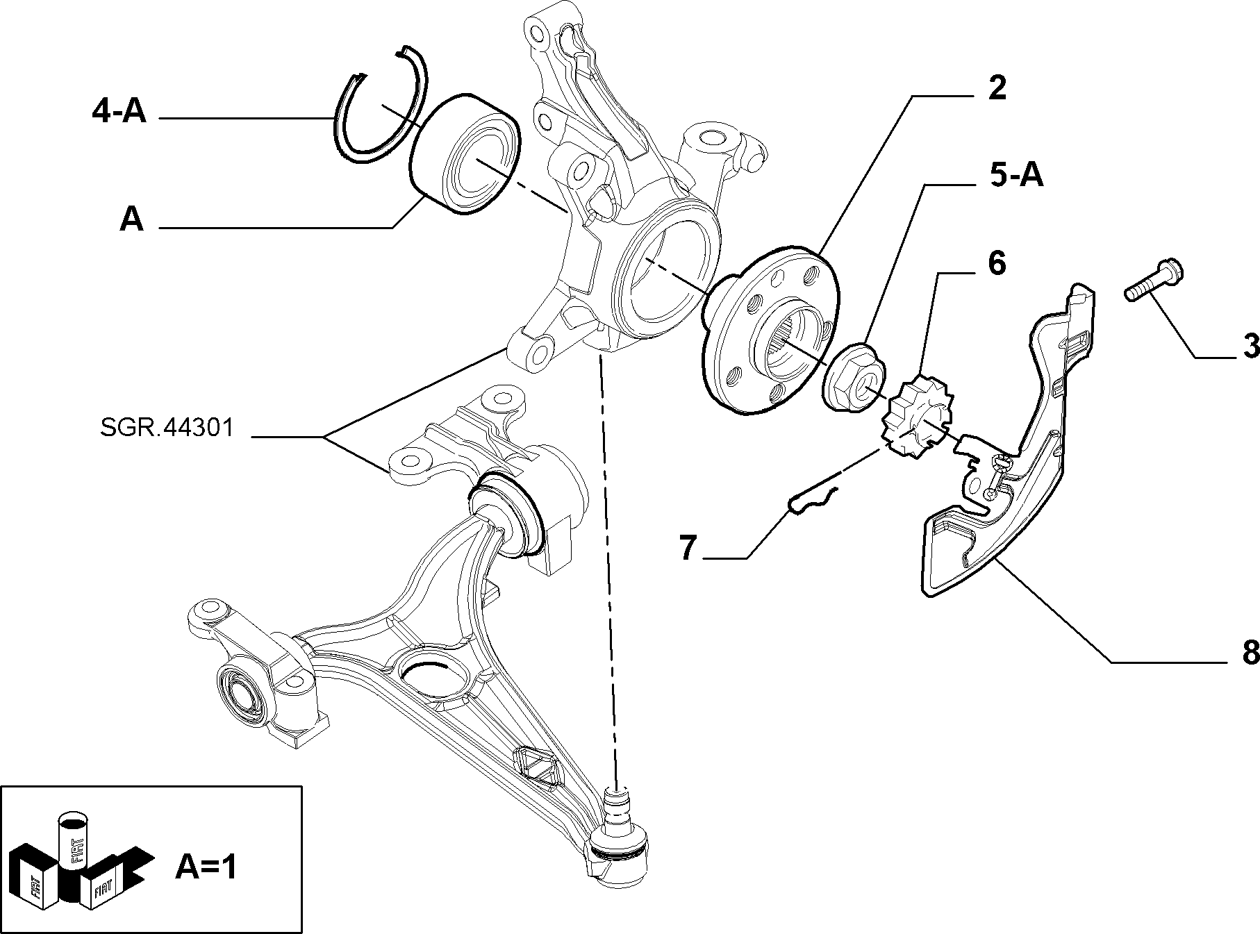 FIAT 9403297339 - Rattalaagrikomplekt parts5.com