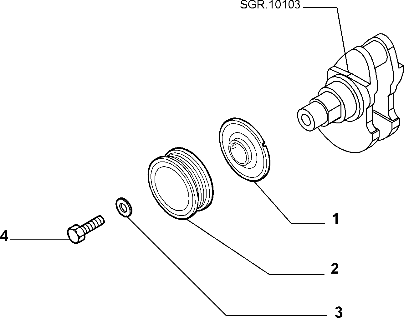 Lancia 9658659580 - Ремъчна шайба, колянов вал parts5.com