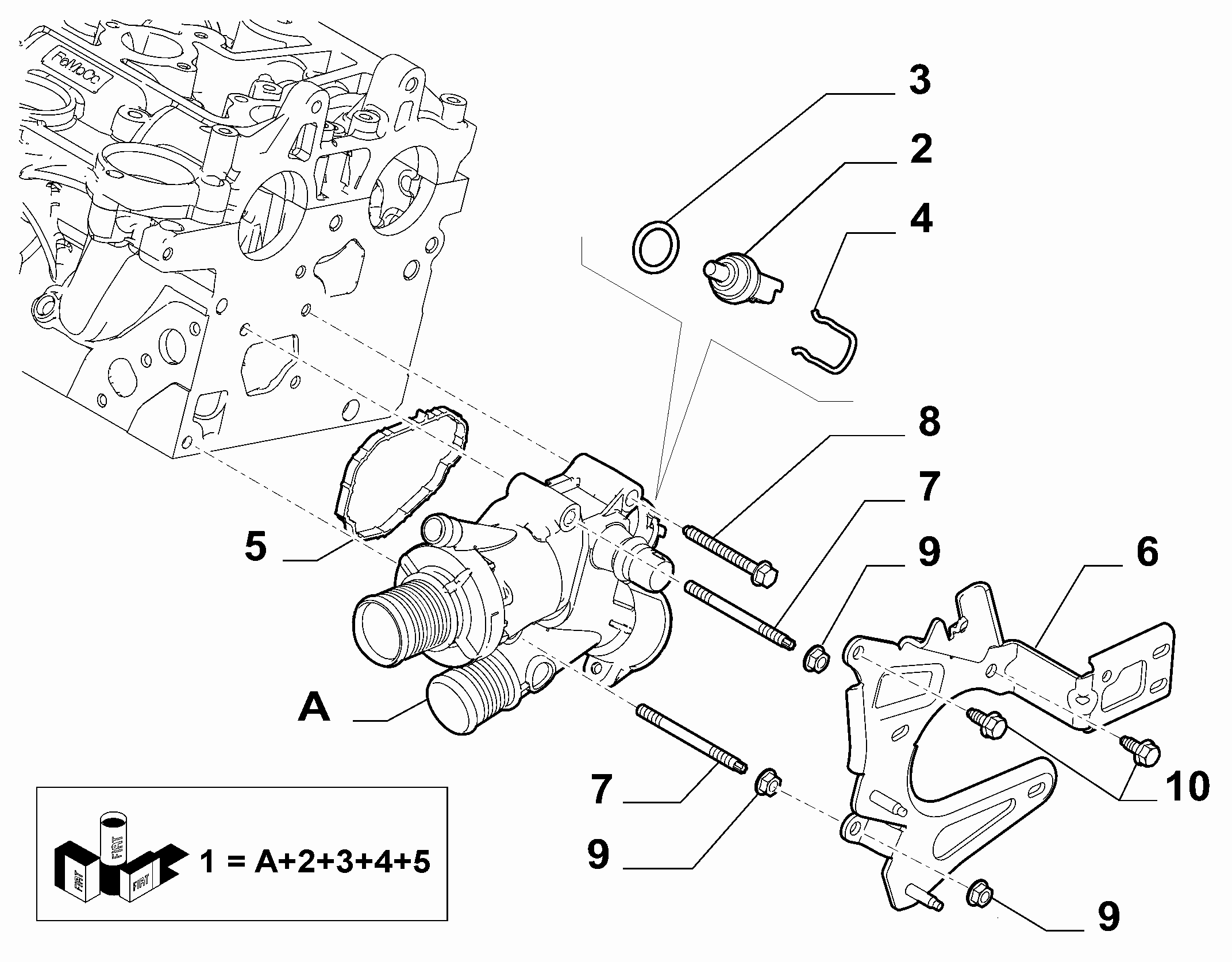 FIAT 9632562080 - Czujnik, temperatura płynu chłodzącego parts5.com