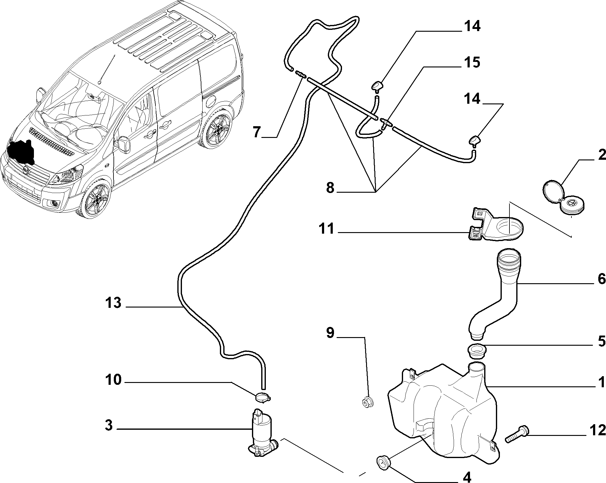 PEUGEOT 96 415 538 80 - Water Pump, headlight cleaning parts5.com