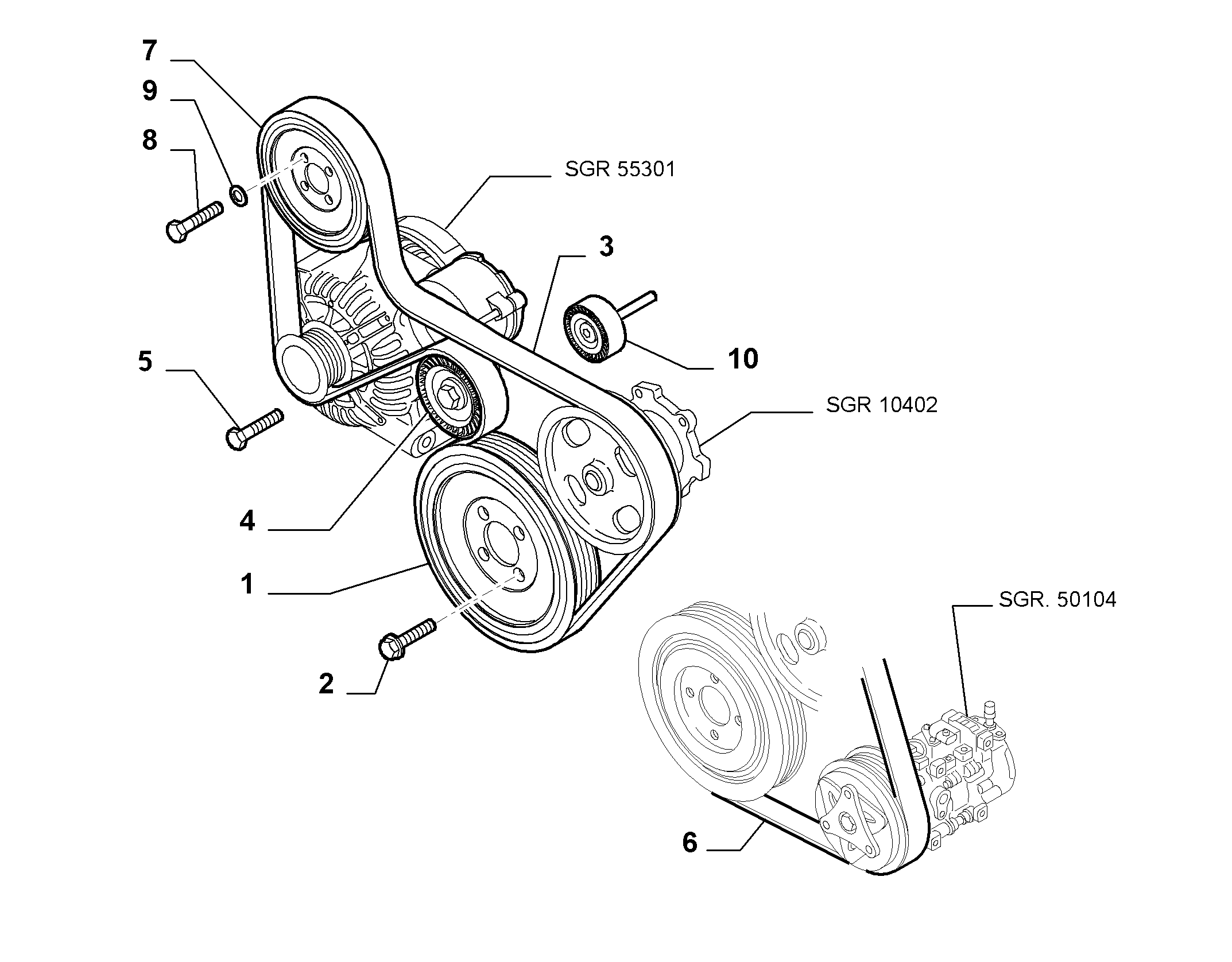 FIAT 55218886 - Ozubený klínový řemen parts5.com