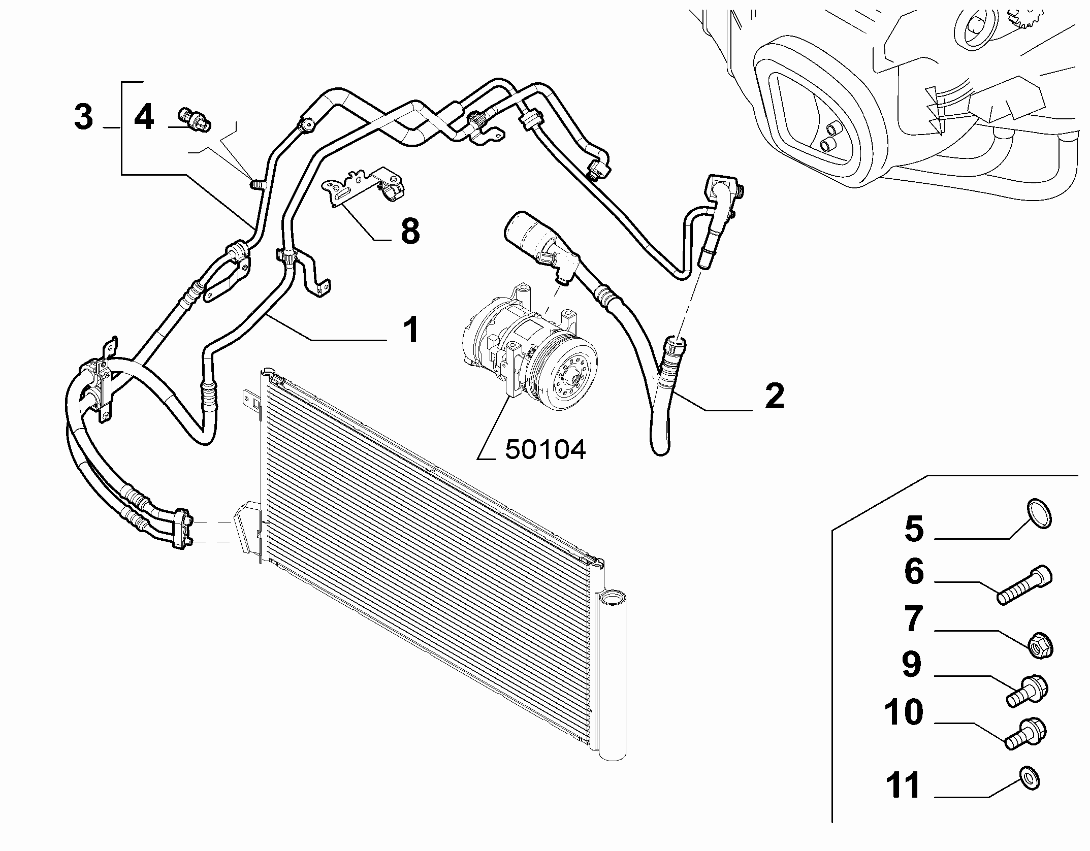 FIAT 51768498 - Przełącznik ciśnieniowy, klimatyzacja parts5.com