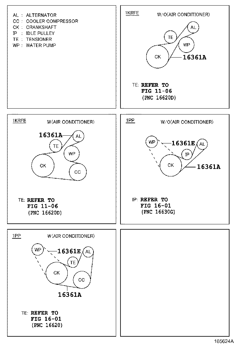 TOYOTA 90916-W2037 - Σετ ιμάντων poly-V parts5.com