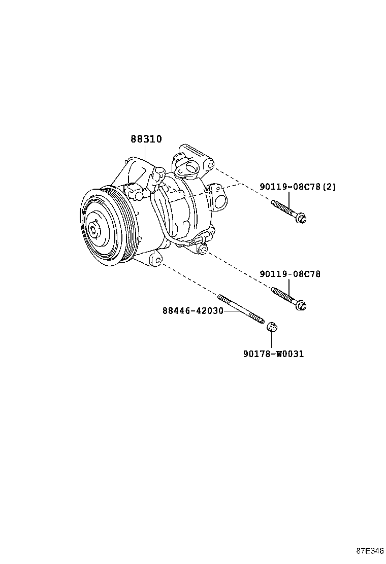 Subaru 883100D420 - Control Valve, compressor parts5.com