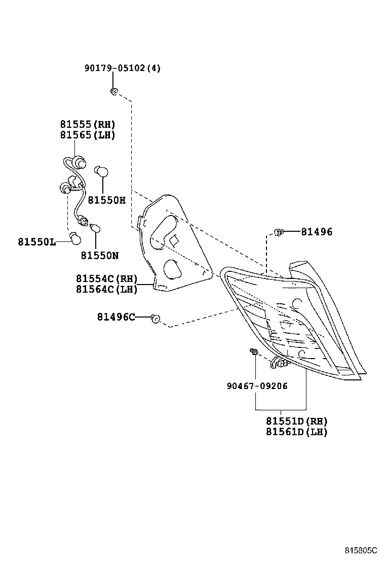 TOYOTA 90981-WC005 - Bulb, instrument lighting parts5.com