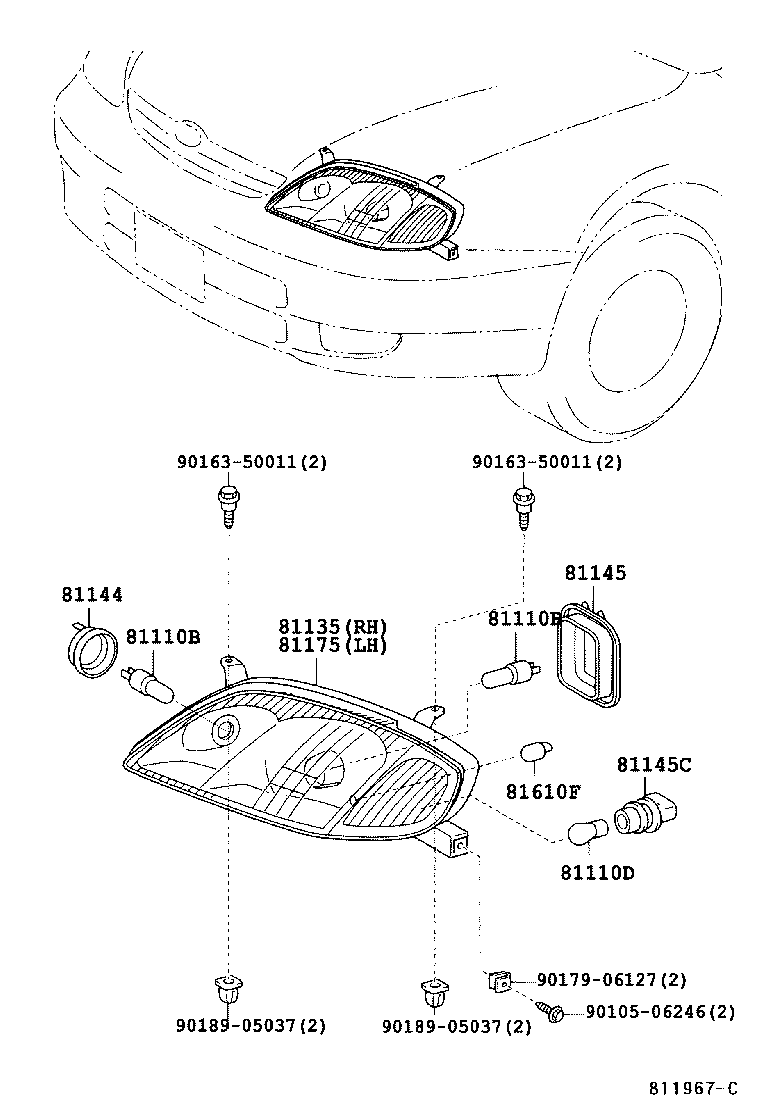 TOYOTA 9098113079 - Żarówka parts5.com