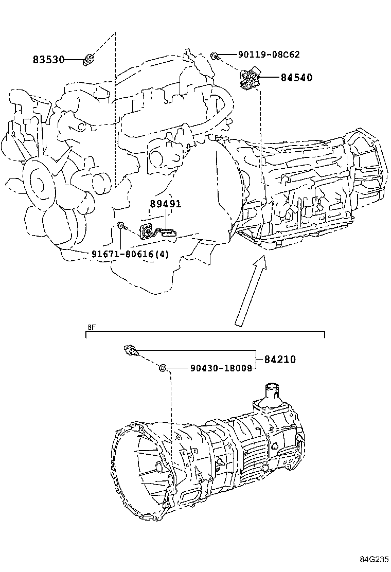 TOYOTA 83530-60010 - Andur,Õlisurve parts5.com