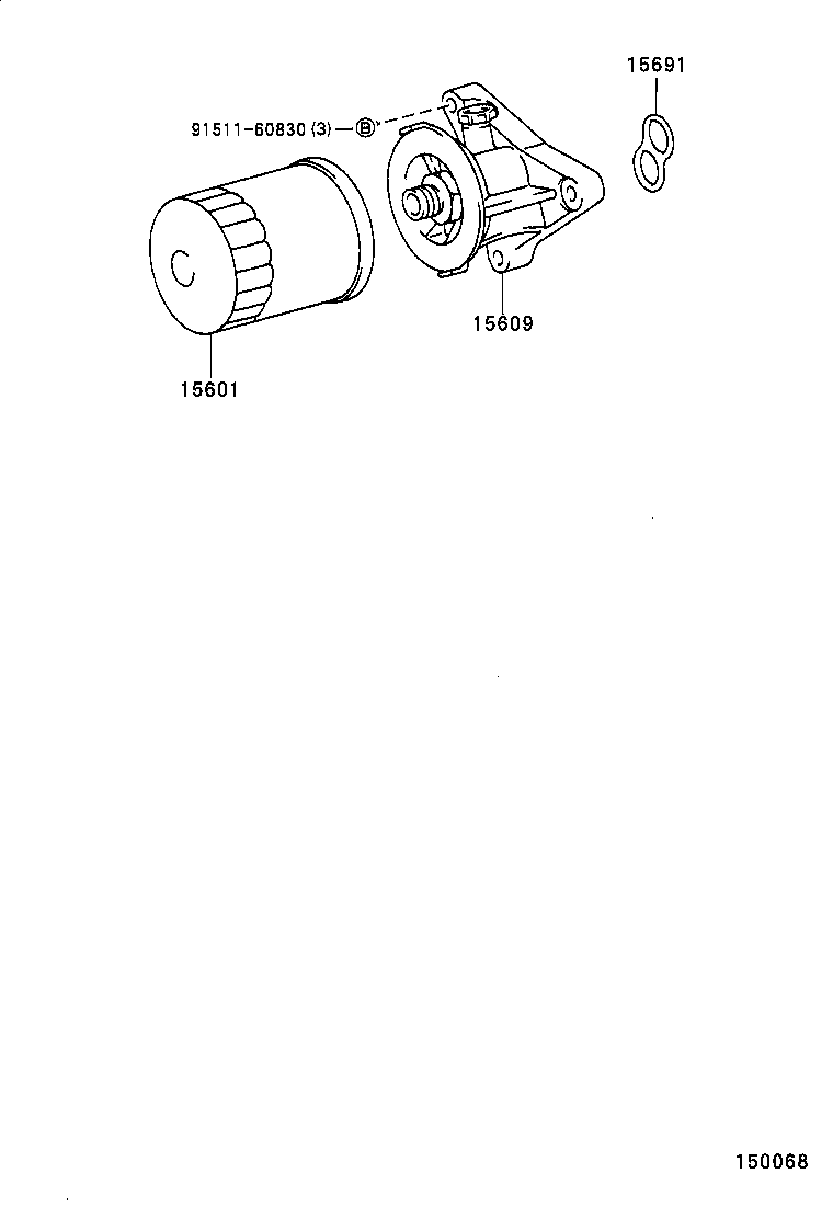 TOYOTA 9091503002 - Olejový filtr parts5.com