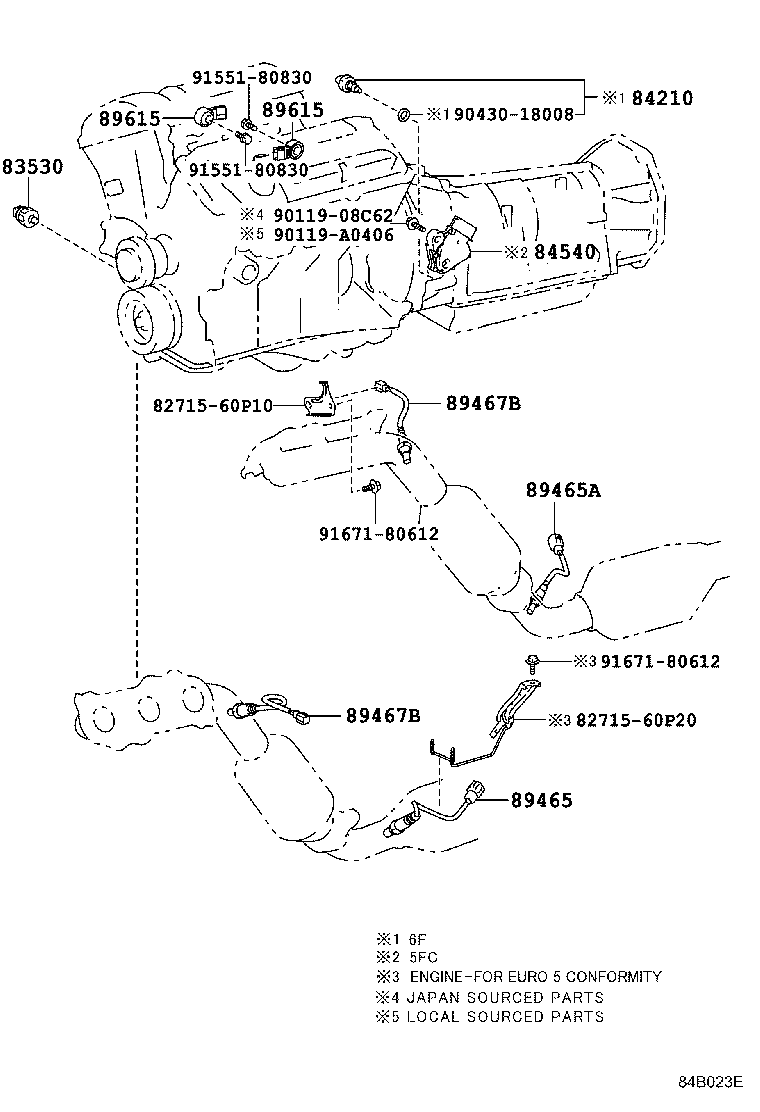 TOYOTA 8946560320 - Sonda lambda parts5.com