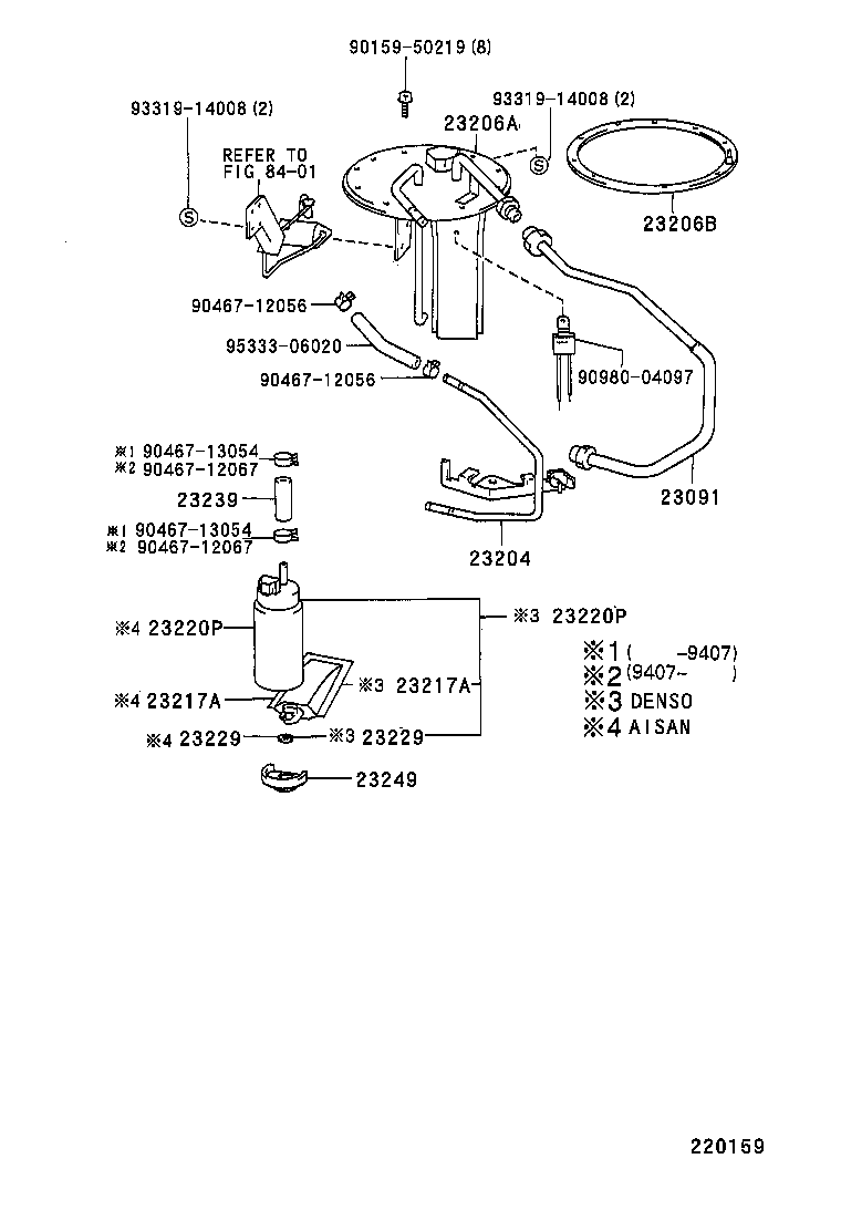 TOYOTA 2322074020 - Fuel Pump parts5.com