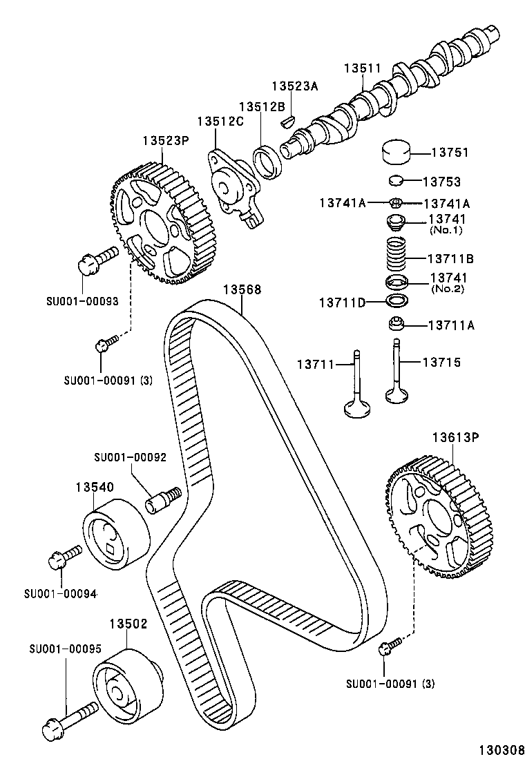 LEXUS SU00100088 - Rolka napinacza, pasek rozrządu parts5.com