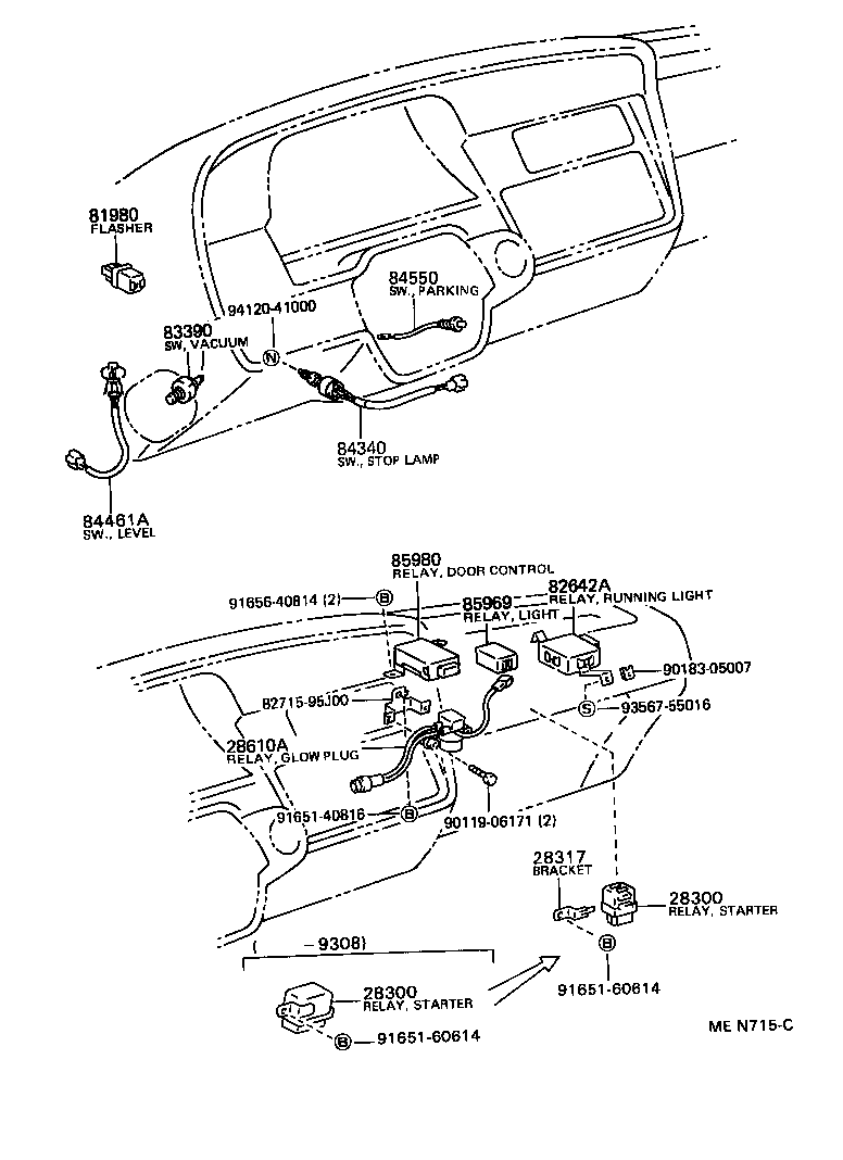 TOYOTA 8198022110 - Suunatulede lüliti parts5.com