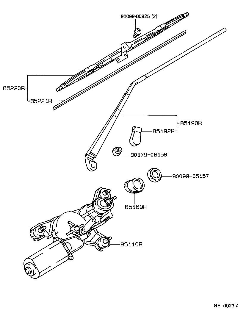 TOYOTA 8522016441 - Silecek süpürgesi parts5.com