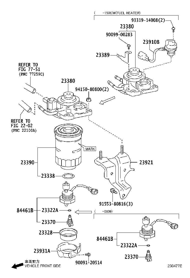 TOYOTA 23390-30090 - Fuel filter parts5.com