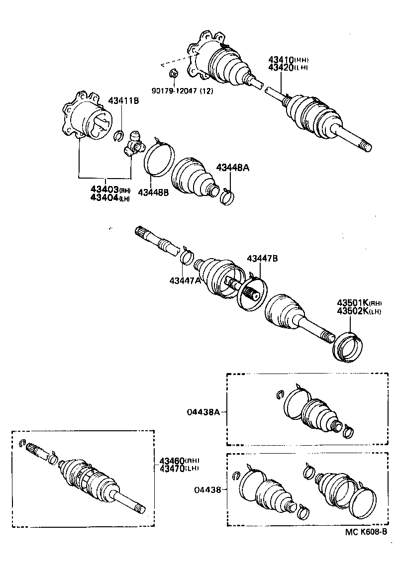 TOYOTA 04438-35021 - Manžetna, pogonsko vratilo parts5.com