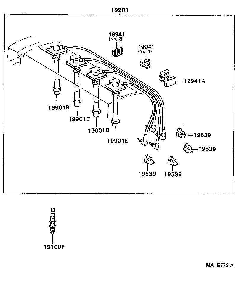 TOYOTA 90919-01166 - Spark Plug parts5.com