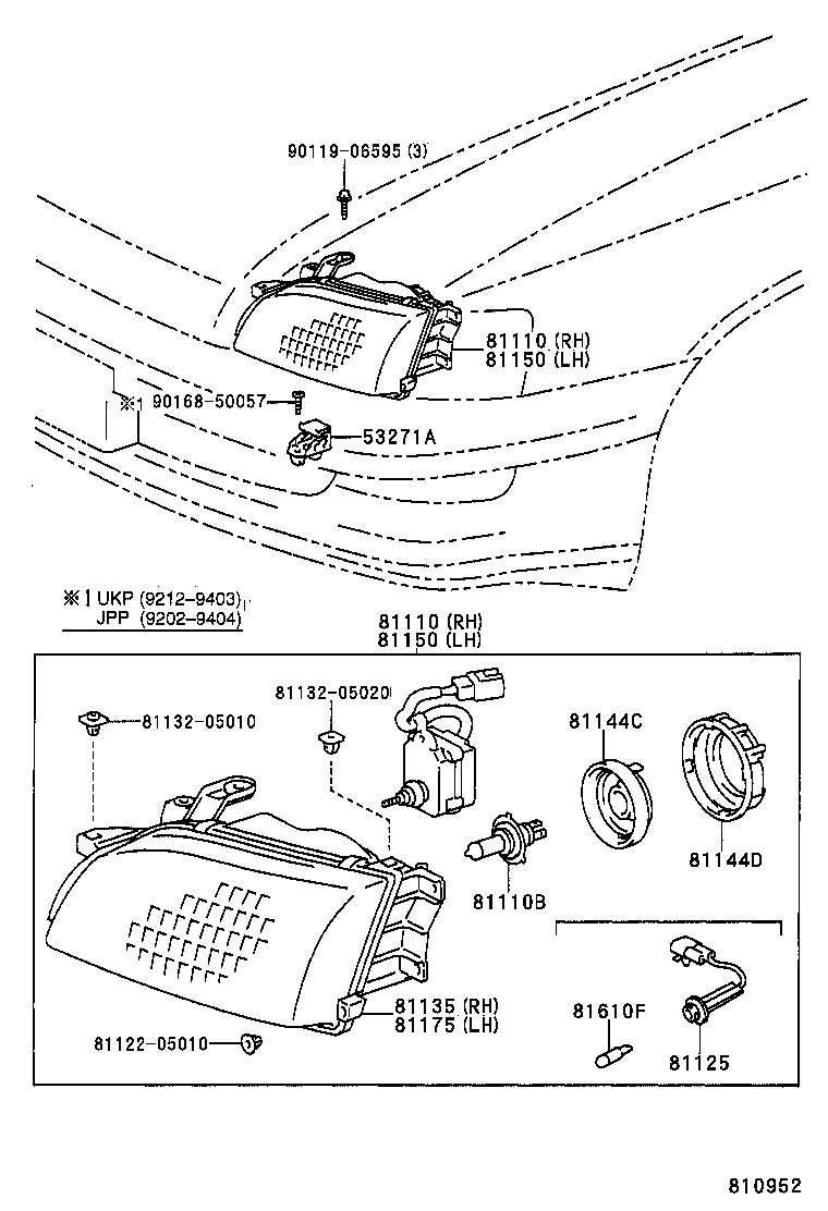 TOYOTA 9008081031 - Лампа накаливания, освещение щитка приборов parts5.com