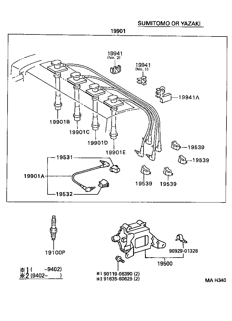 TOYOTA 90080 91048 - Bujii parts5.com