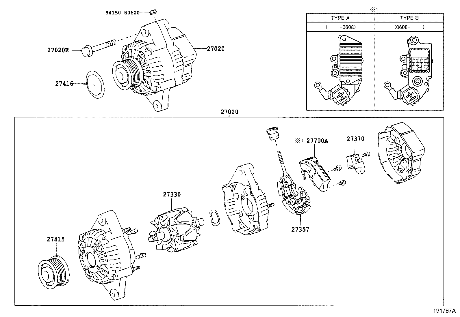 TOYOTA 2733062220 - Alternator parts5.com