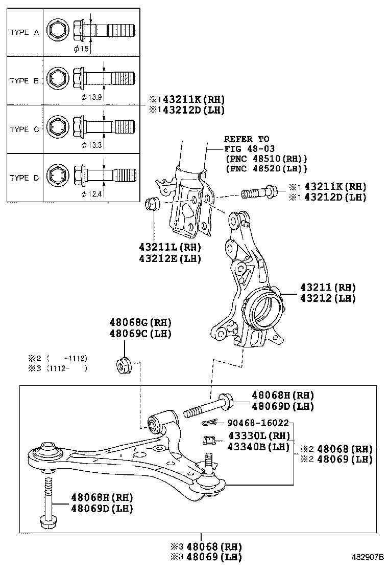 TOYOTA #48069-79015 - Õõtshoob, käändmik parts5.com