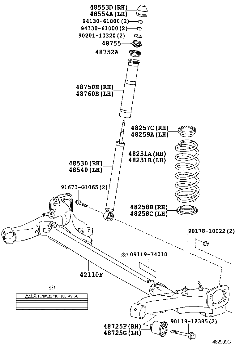 TOYOTA 48750-52100 - Прахозащитен комплект, амортисьор parts5.com