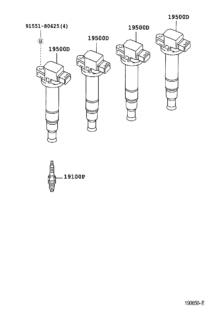 TOYOTA 90919-01164 - Запалителна свещ parts5.com