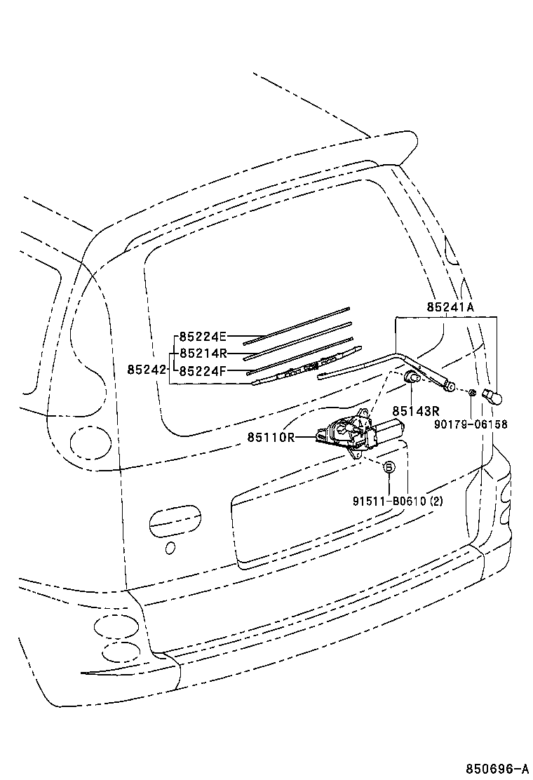 TOYOTA 8524210020 - Wiper Blade parts5.com