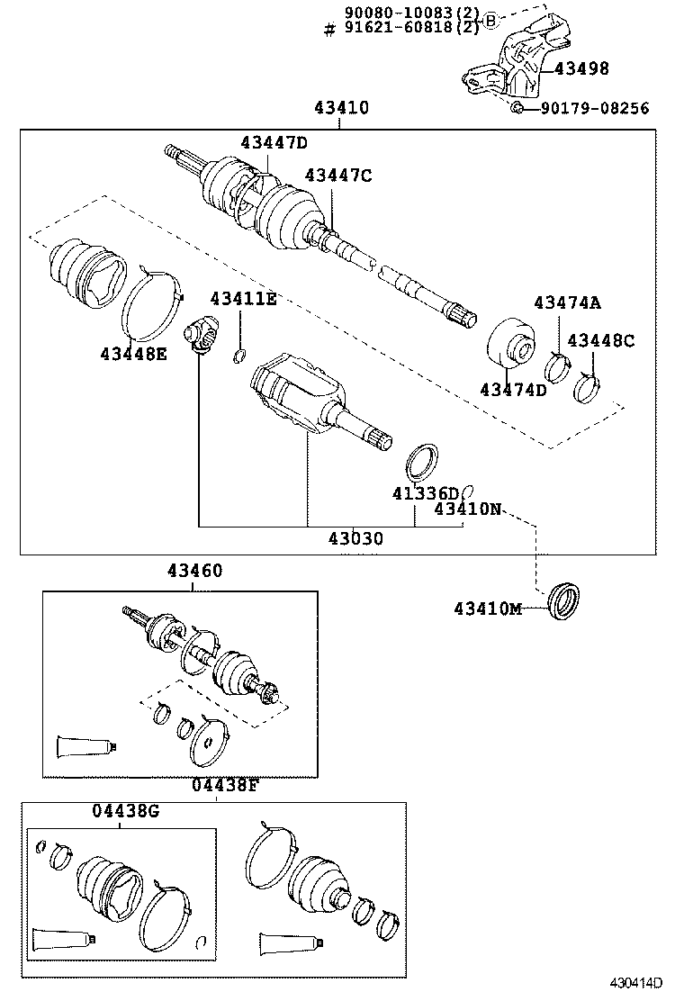 TOYOTA 04438-05140 - Bellow, drive shaft parts5.com