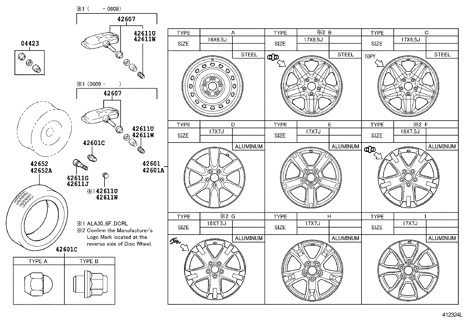 TOYOTA 42607-30010 - Set za popravku, ventil (sist. kontr. prit. u pneumaticima) parts5.com