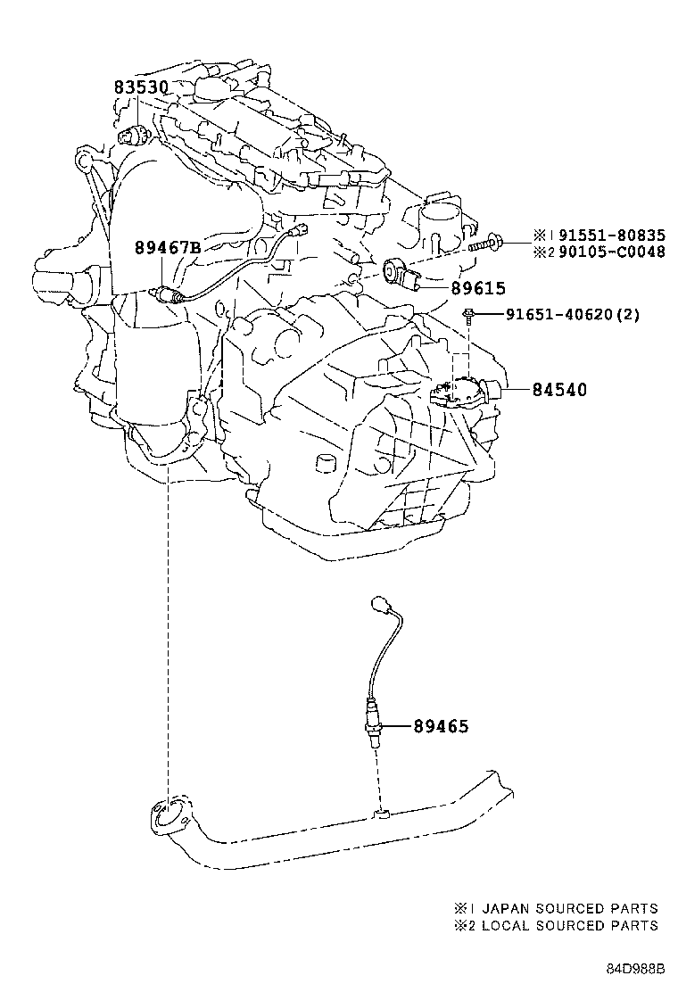 TOYOTA 894670R060 - Lambda-sonda parts5.com