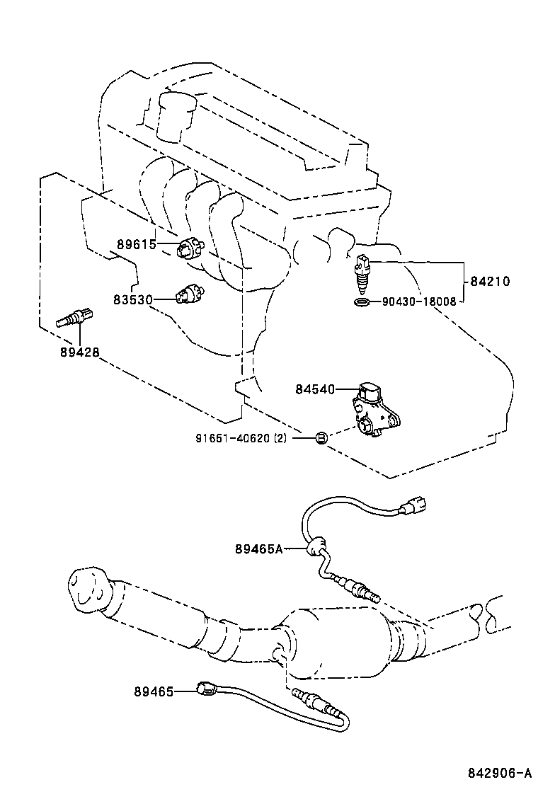 TOYOTA 89465-52190 - Sonda Lambda parts5.com