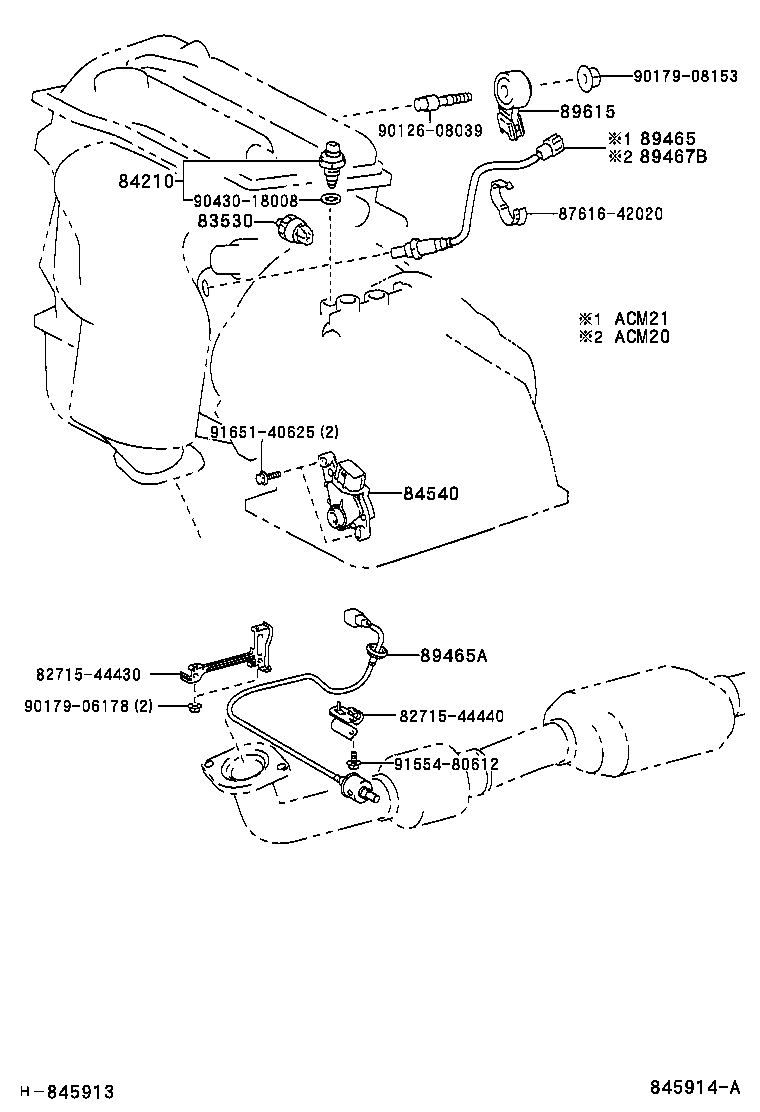 TOYOTA 8946544110 - Sonda Lambda parts5.com