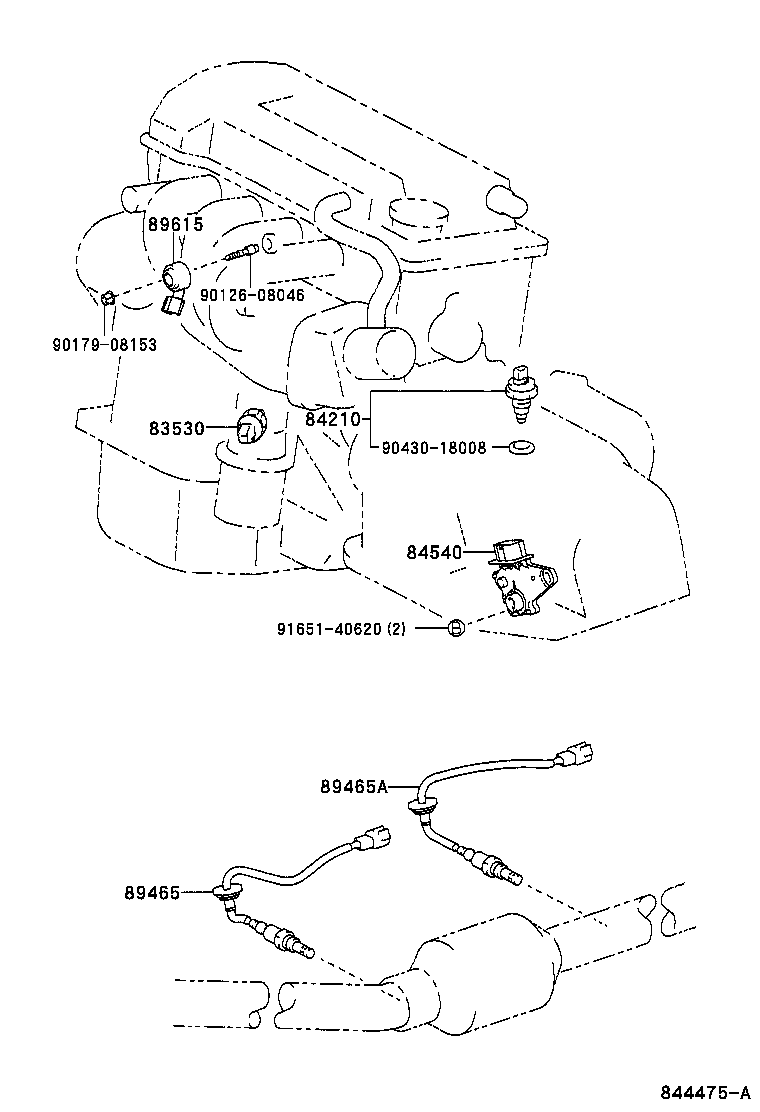 TOYOTA 8946512700 - Lambda Sensor parts5.com