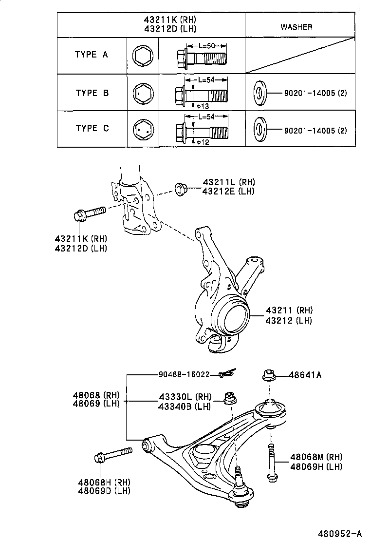 TOYOTA 48068-59035 - Õõtshoob, käändmik parts5.com