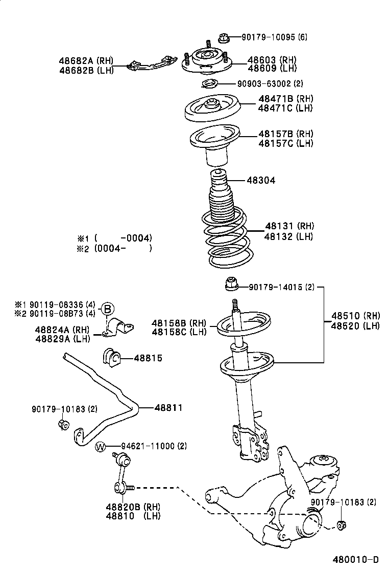 TOYOTA 48810-20020 - Drążek / wspornik, stabilizator parts5.com