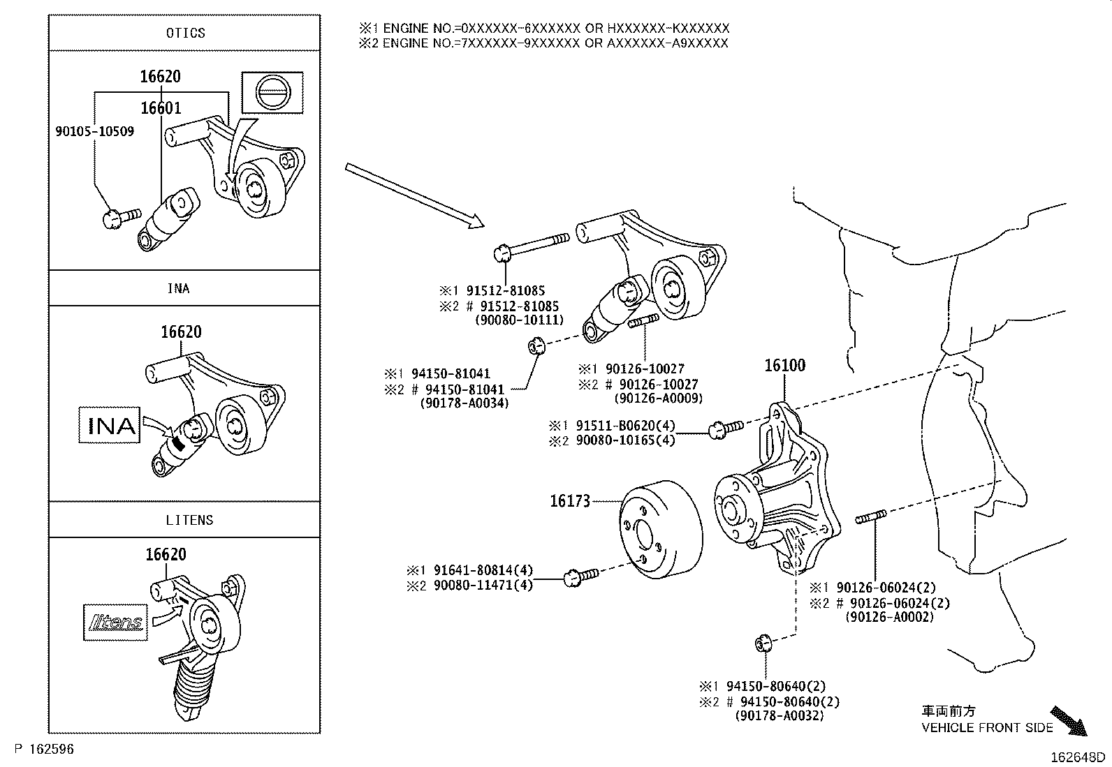 Daihatsu 16620-0H020 - Vratná / vodicí kladka, klínový žebrový řemen parts5.com