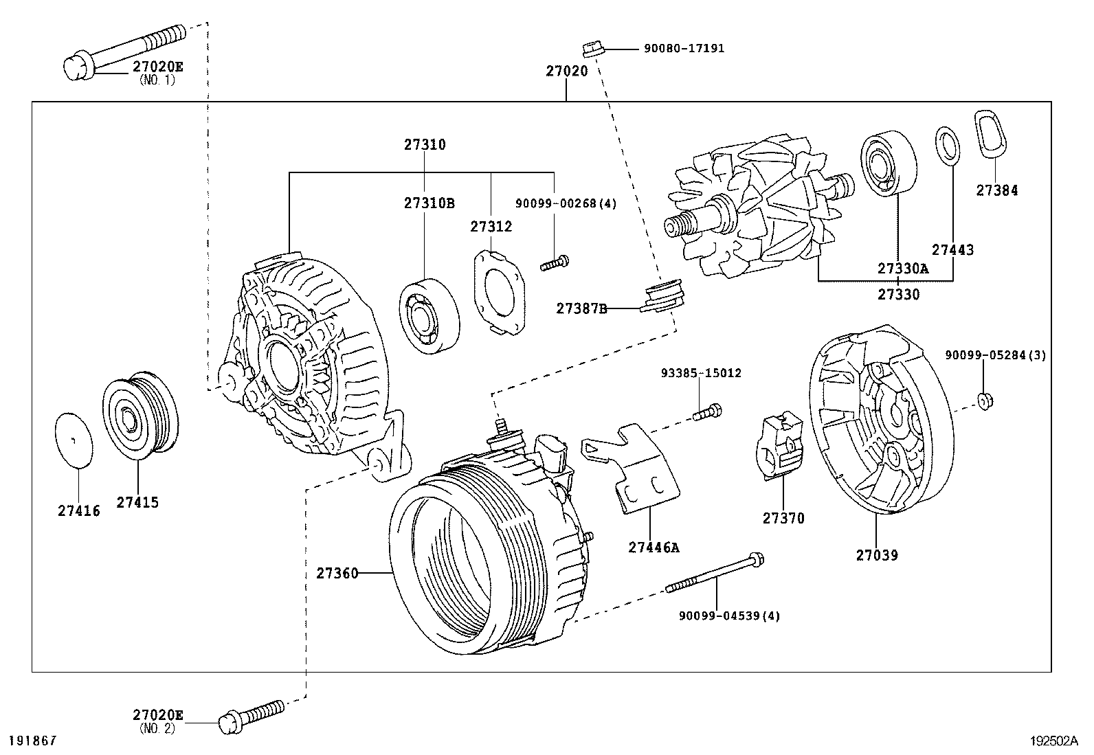 TOYOTA 270600H110 - Alternador parts5.com